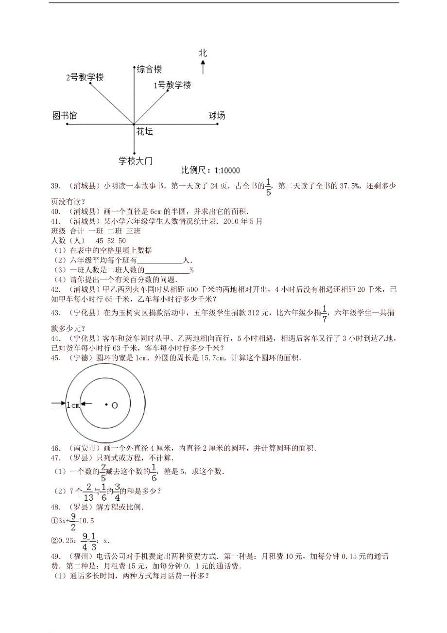 (精选)小升初数学试卷精粹100例及解析福建省_第5页