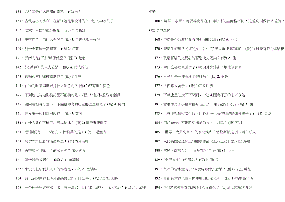 公务员行测常识900题(精华版)常识900题_第3页