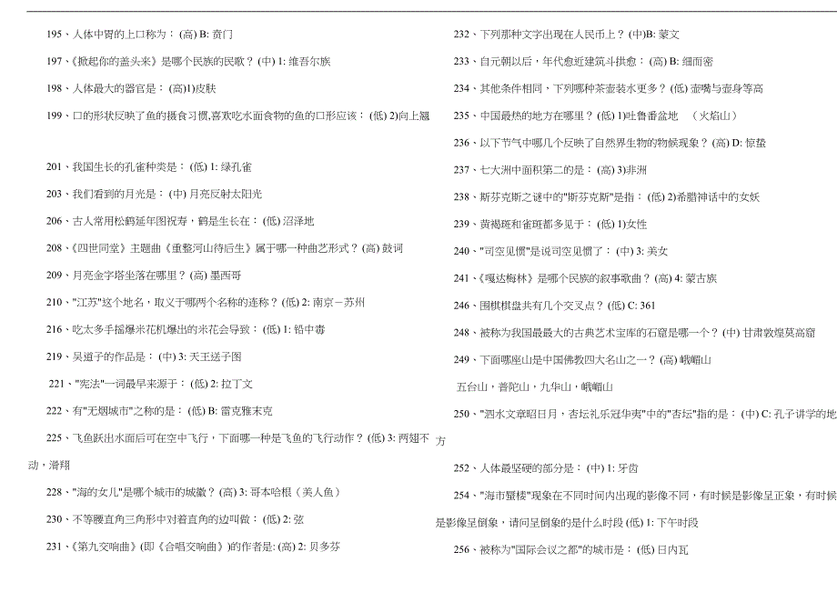 公务员行测常识900题(精华版)常识900题_第4页