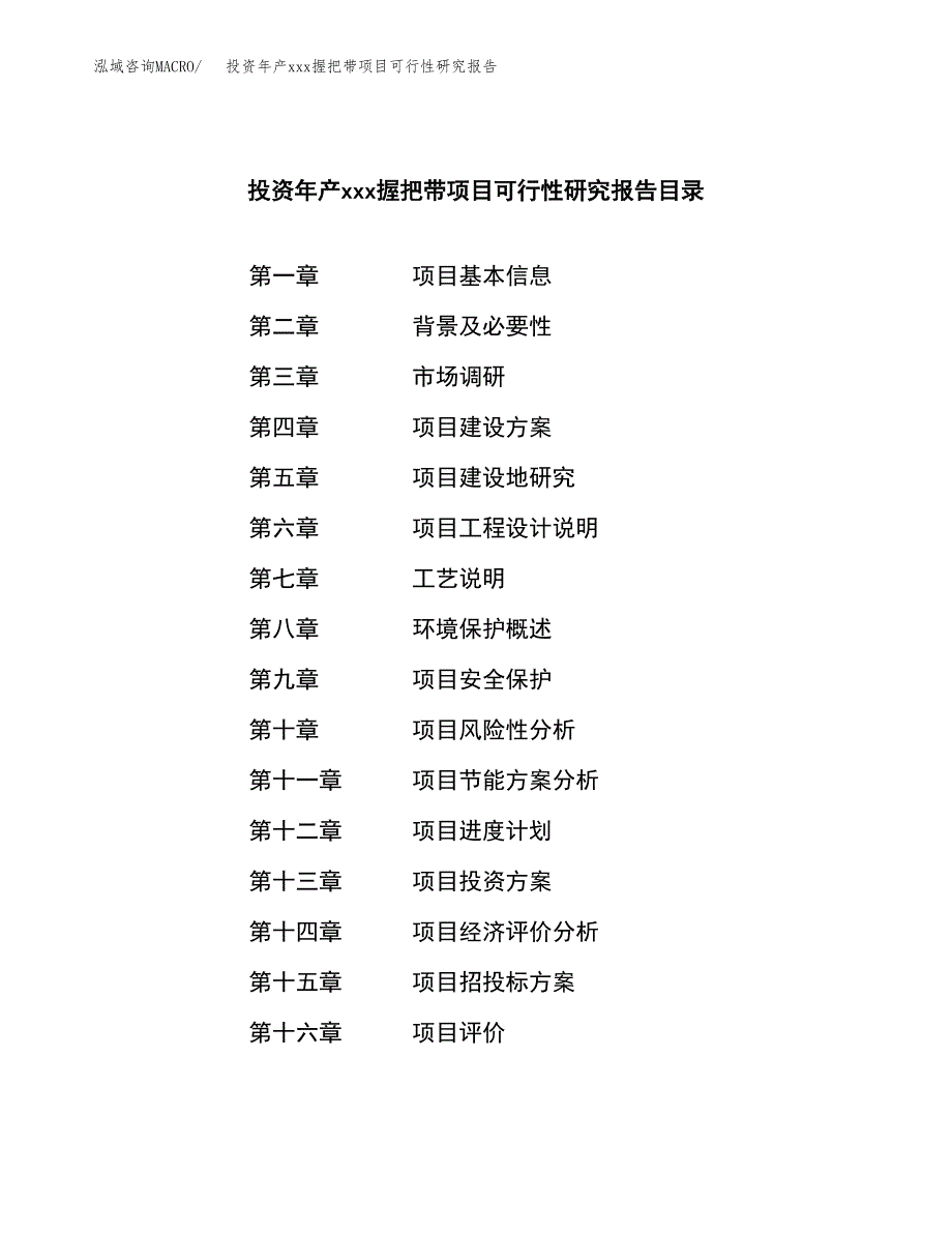 投资年产xxx握把带项目可行性研究报告_第3页