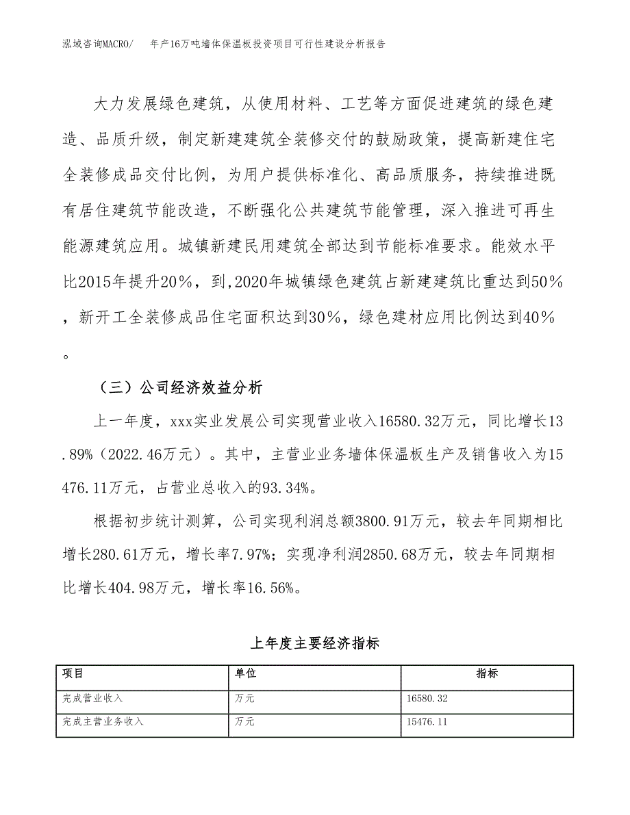 年产16万吨墙体保温板投资项目可行性建设分析报告范文_第4页