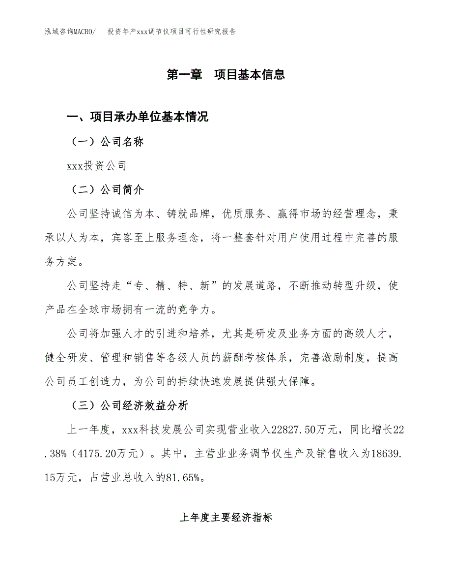 投资年产xxx调节仪项目可行性研究报告_第4页