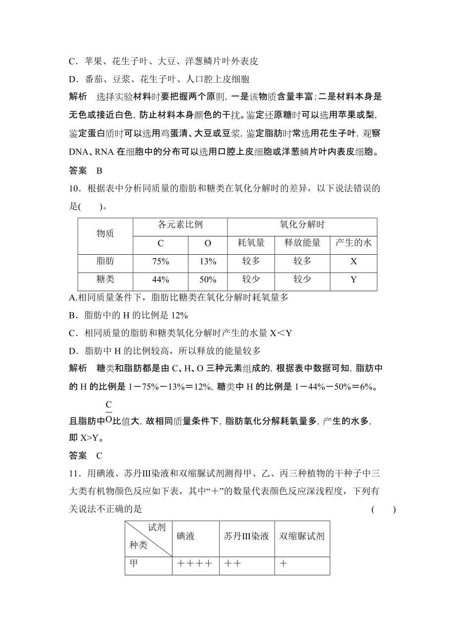 1-1-2-细胞中的元素和化合物-细胞中的无机物及糖类、脂质_第4页