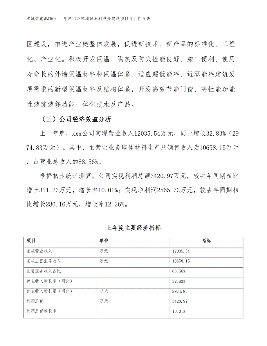 年产11万吨墙体材料投资建设项目可行性报告（申报材料）_第4页