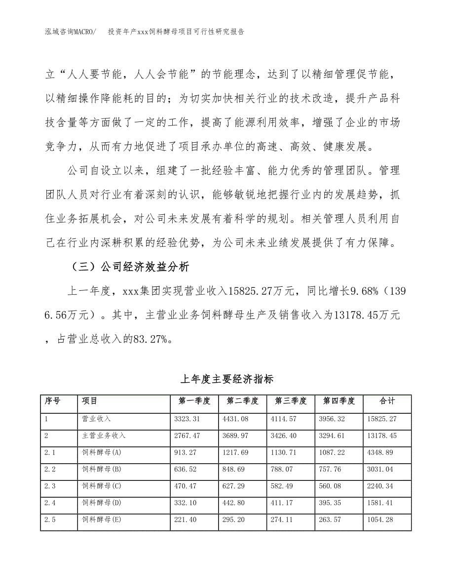 投资年产xxx饲料酵母项目可行性研究报告_第5页