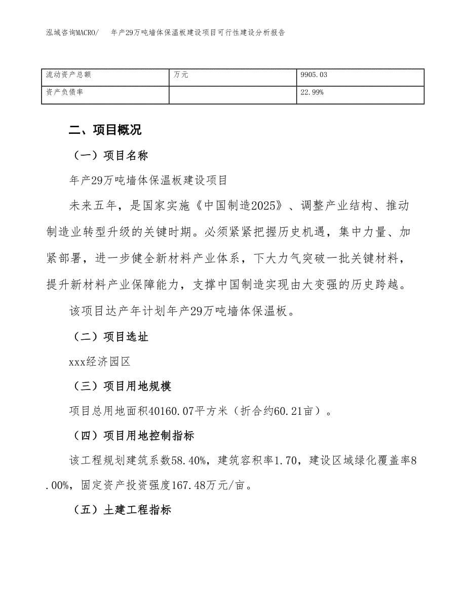 年产29万吨墙体保温板建设项目可行性建设分析报告(立项备案）_第5页