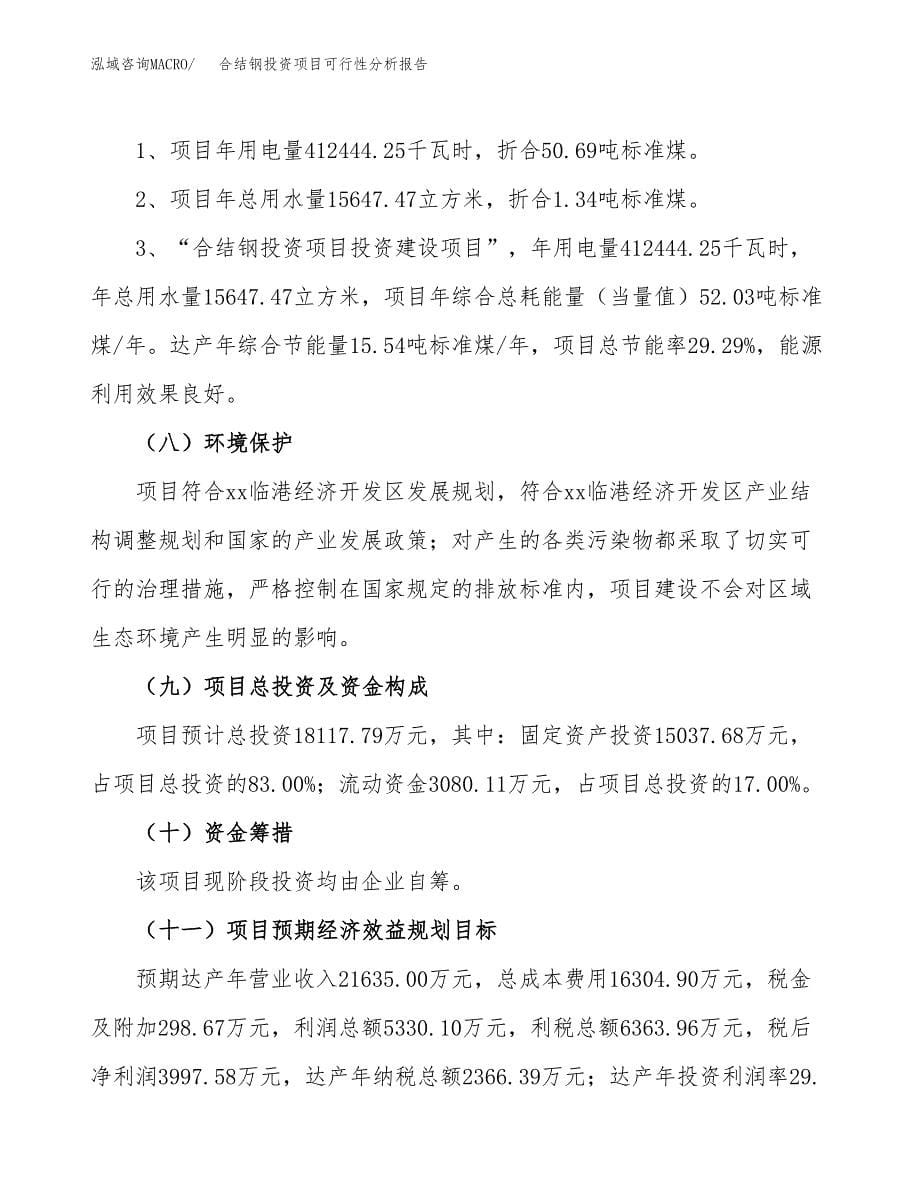 合结钢投资项目可行性分析报告word可编辑.docx_第5页