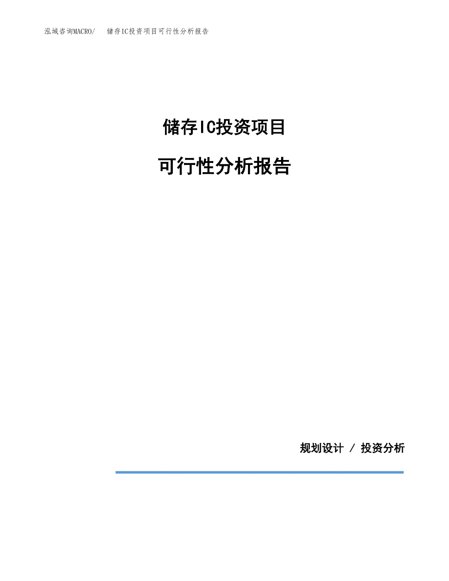 储存IC投资项目可行性分析报告word可编辑.docx_第1页