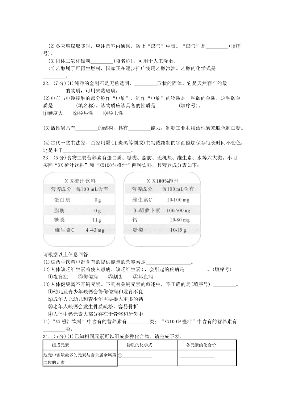 2011年初三化学冲刺复习2_第4页