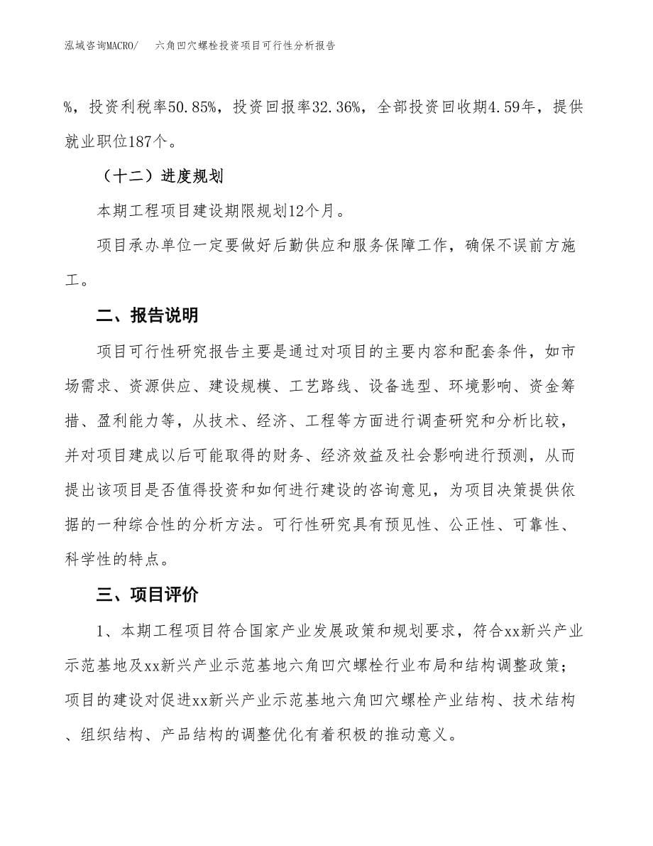 六角凹穴螺栓投资项目可行性分析报告word可编辑.docx_第5页