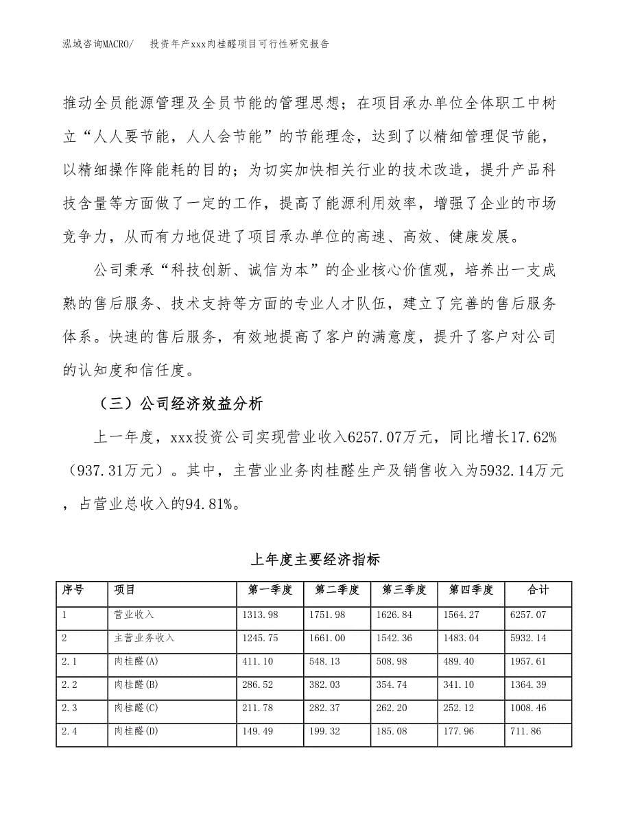 投资年产xxx肉桂醛项目可行性研究报告_第5页