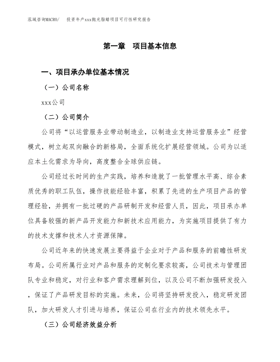 投资年产xxx抛光脂蜡项目可行性研究报告_第4页