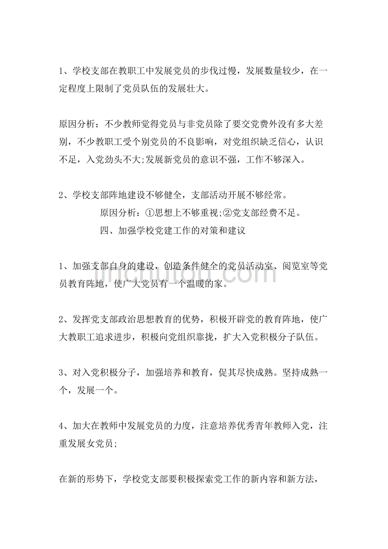 学校班子年党建工作调研报告_第4页