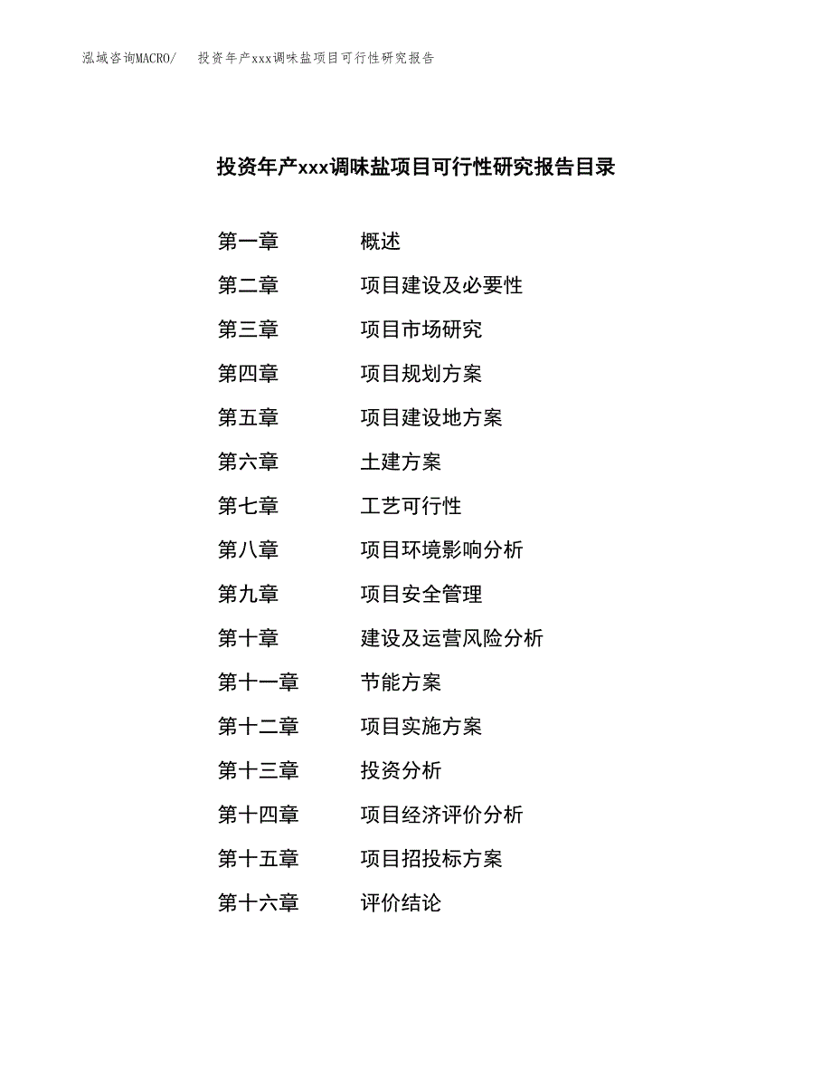 投资年产xxx调味盐项目可行性研究报告_第4页