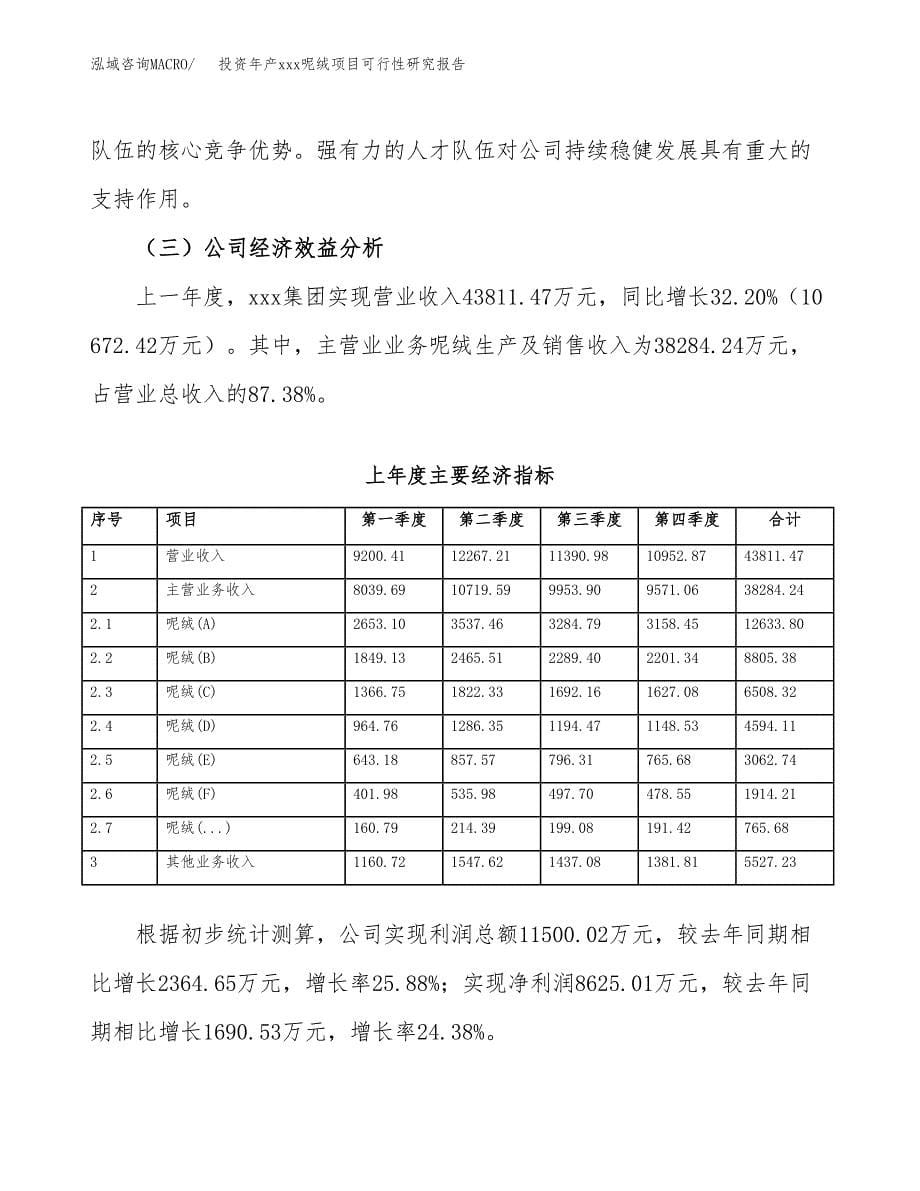 投资年产xxx呢绒项目可行性研究报告_第5页