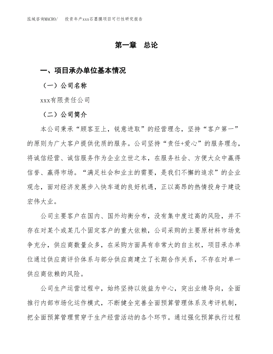 投资年产xxx石墨膜项目可行性研究报告_第4页