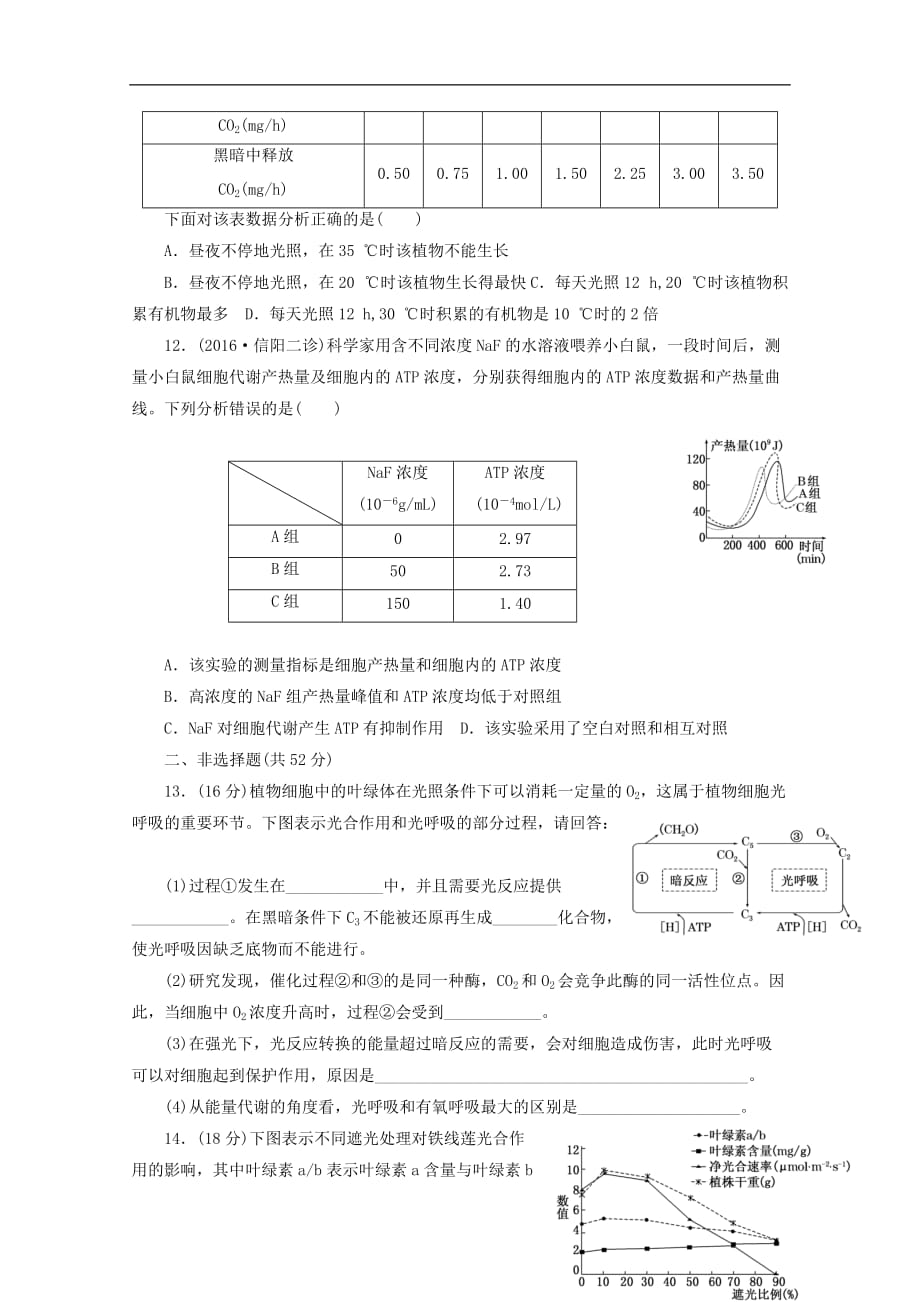 江西省上饶县2018高考生物 优生强化训练题1_第3页