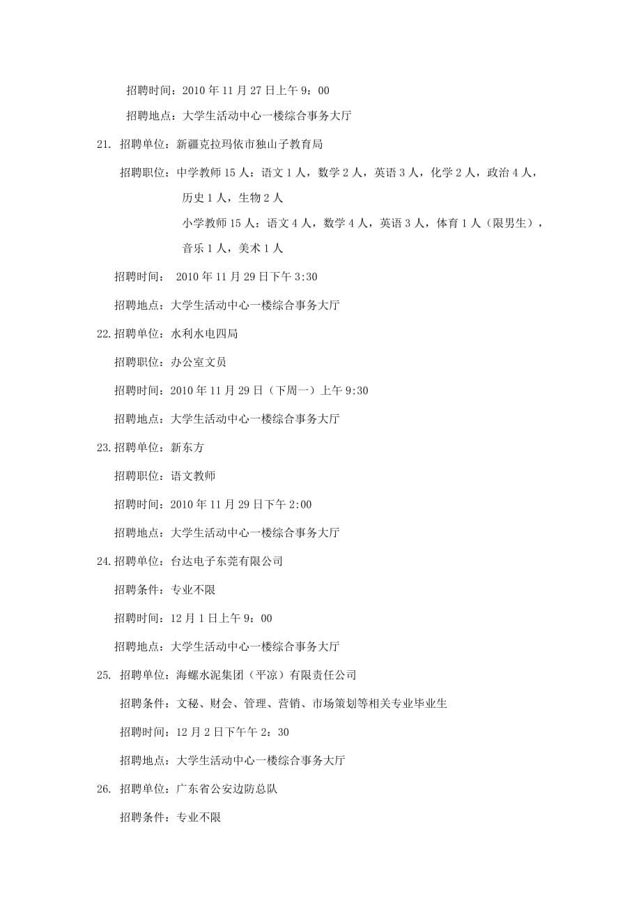 2010文史学院招聘信息汇总_第5页