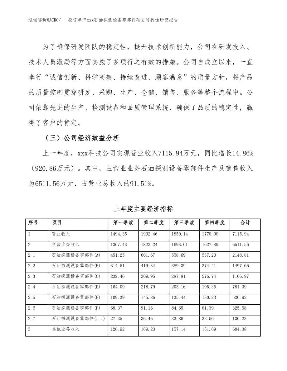 投资年产xxx石油探测设备零部件项目可行性研究报告_第5页