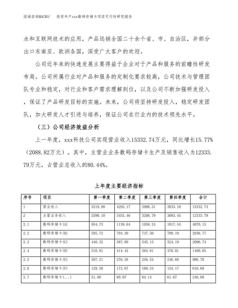 投资年产xxx数码存储卡项目可行性研究报告_第5页