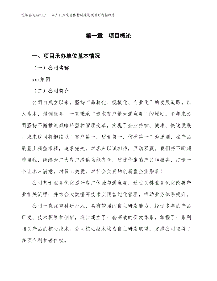 年产11万吨墙体材料建设项目可行性报告（立项）_第3页