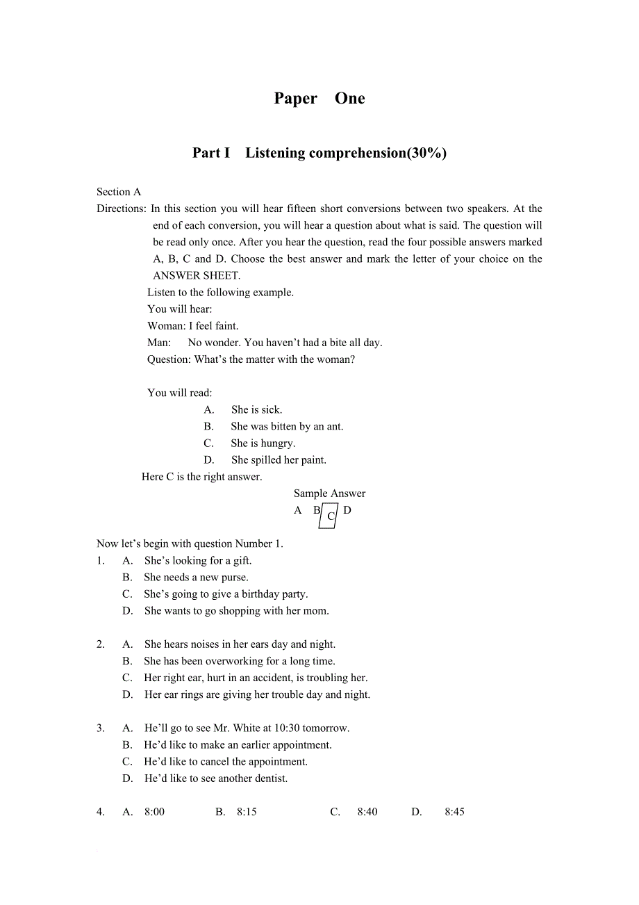 2010年全国医学博士英语统考真题及参考答案_第2页