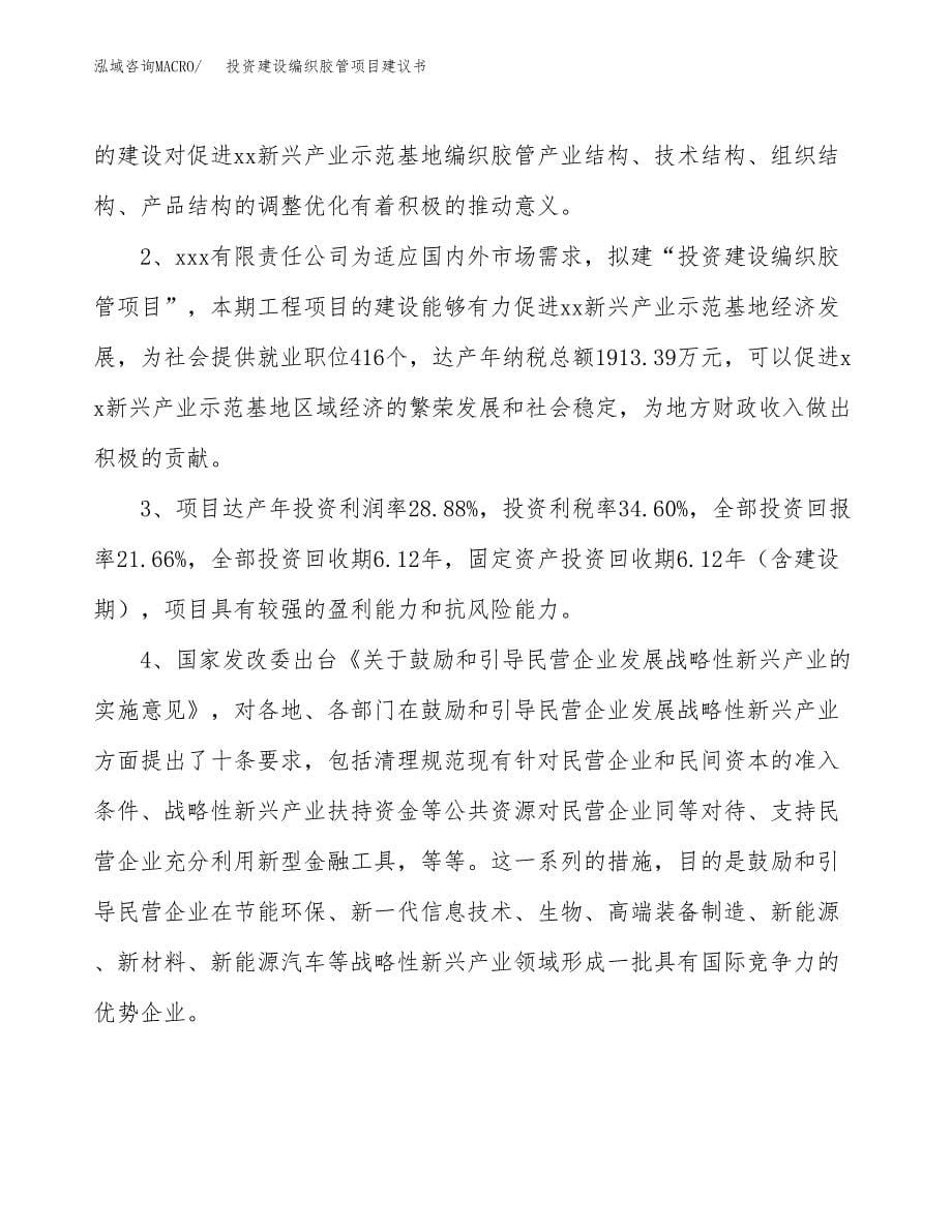 投资建设编织胶管项目建议书.docx_第5页