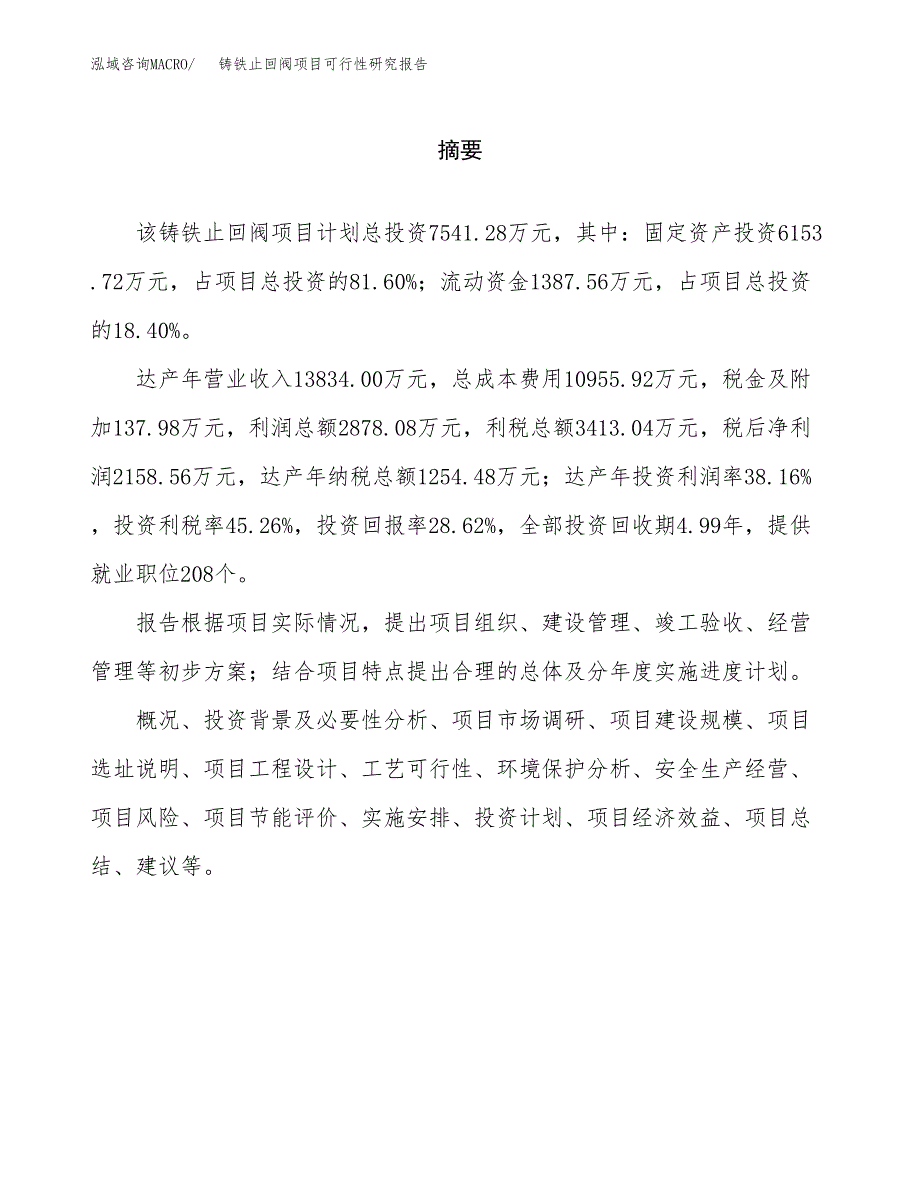 铸铁止回阀项目可行性研究报告word可编辑（总投资11000万元）.docx_第2页