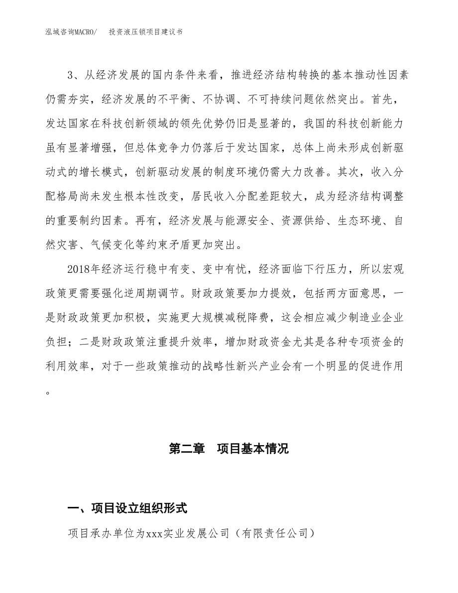 投资液压锁项目建议书.docx_第5页