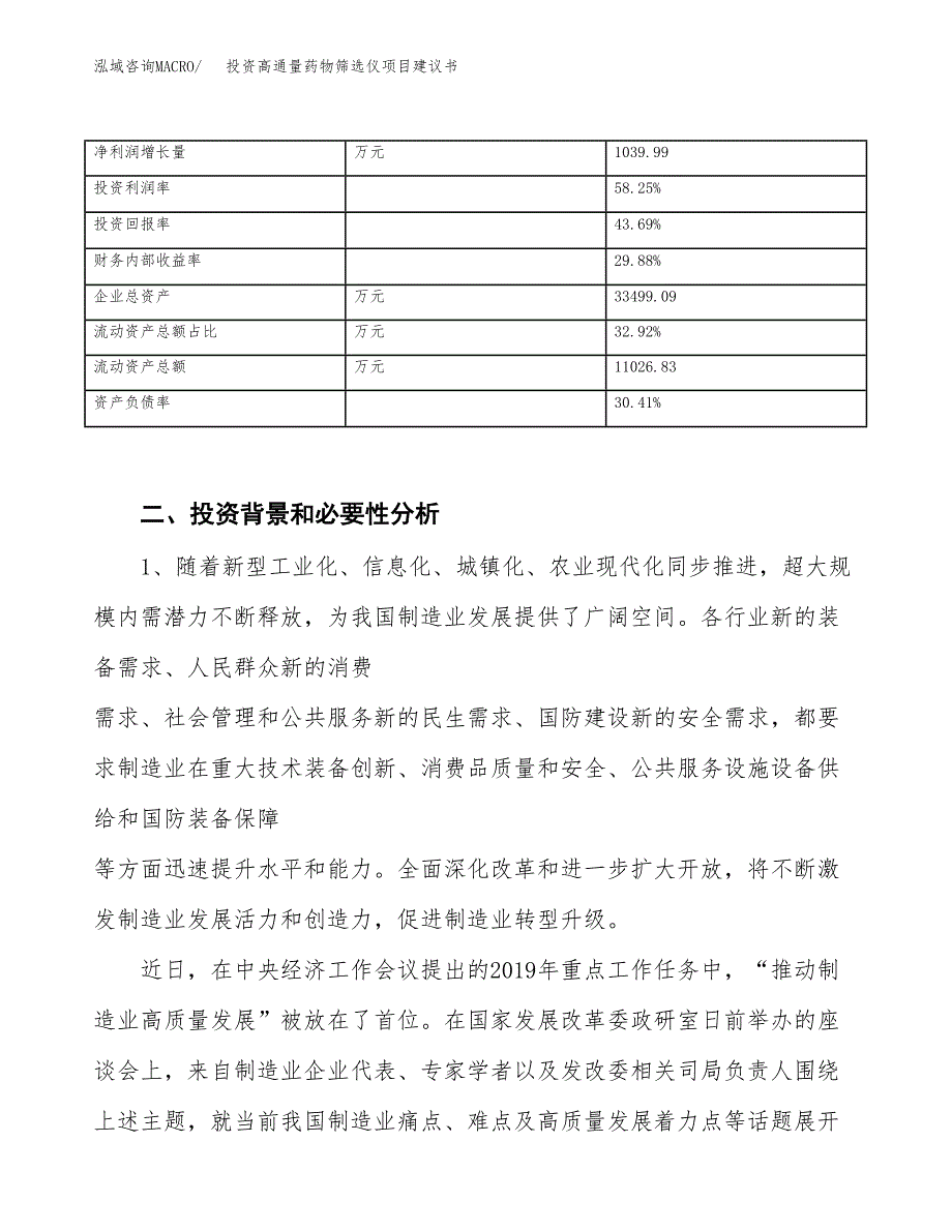 投资高通量药物筛选仪项目建议书.docx_第3页