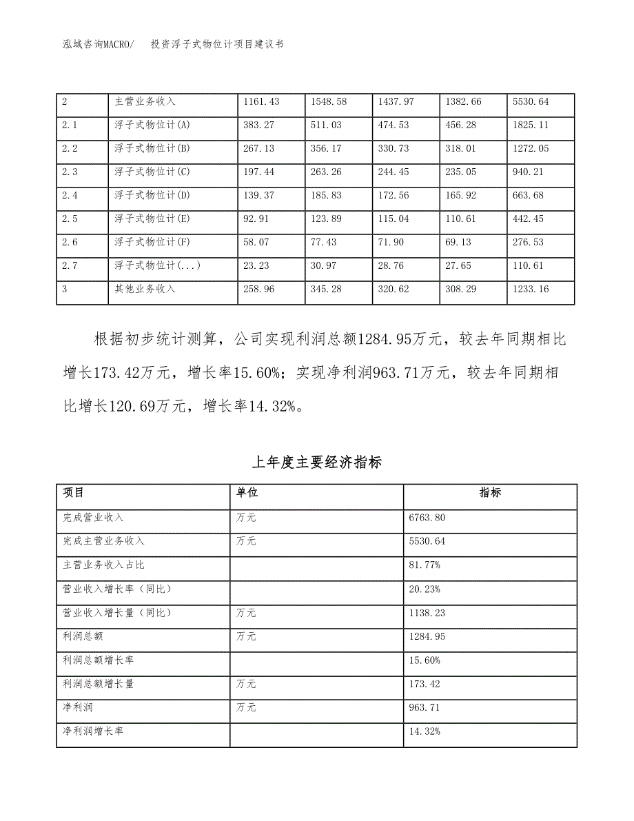 投资浮子式物位计项目建议书.docx_第2页