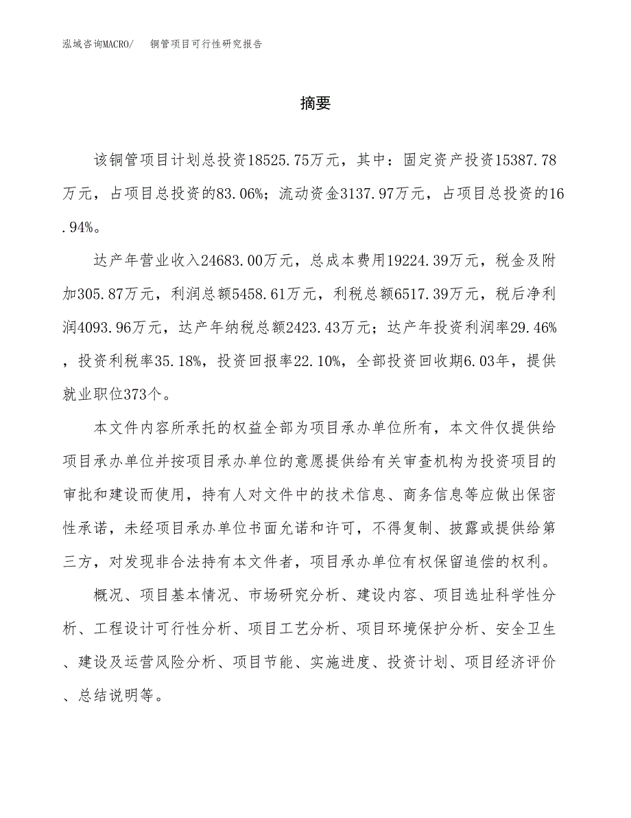 铜管项目可行性研究报告word可编辑（总投资19000万元）.docx_第2页