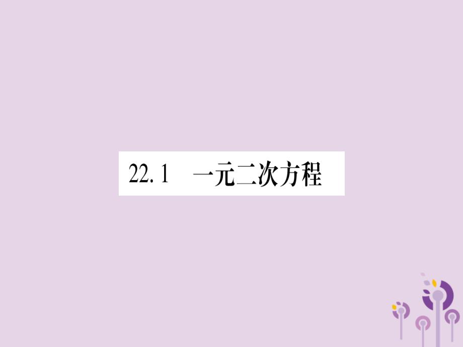 2018秋九年级数学上册 第22章 一元二次方程 22.1 一元二次方程作业课件 （新版）华东师大版_第2页