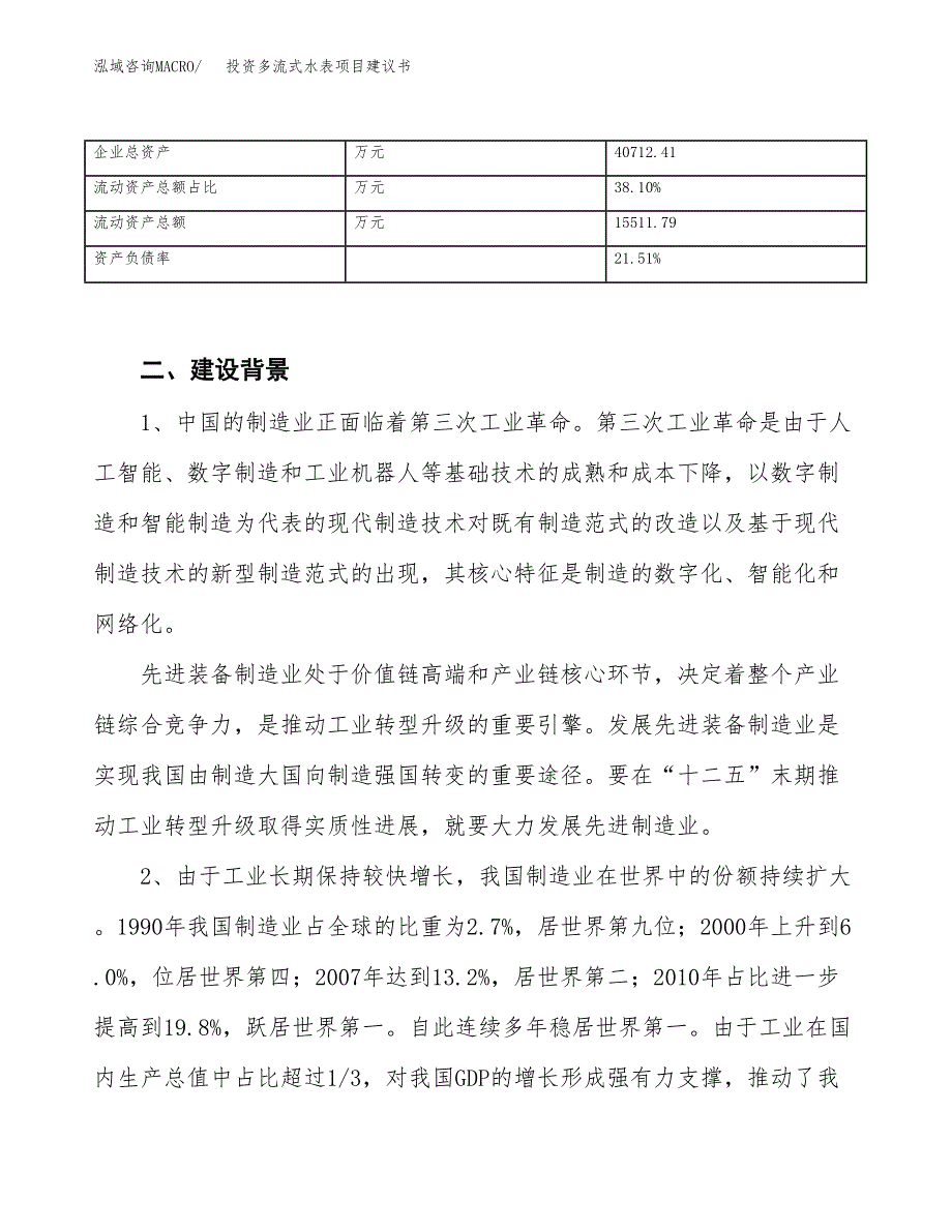 投资多流式水表项目建议书.docx_第3页