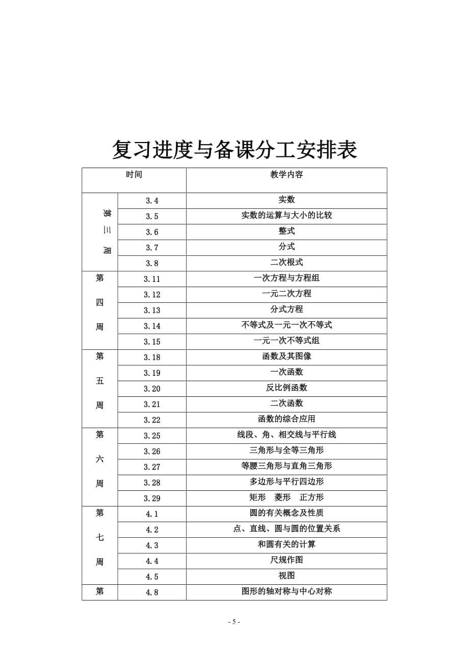 2016年初三数学中考总复习计划_第5页