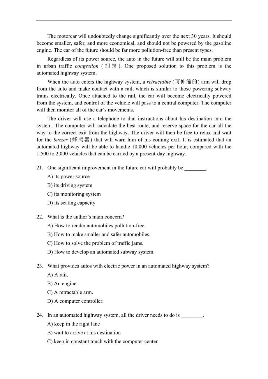 2002年1月大学英语四级真题及答案.doc_第5页