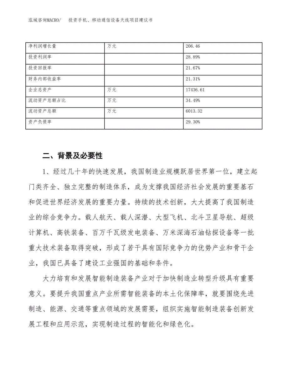 投资手机、移动通信设备天线项目建议书.docx_第3页