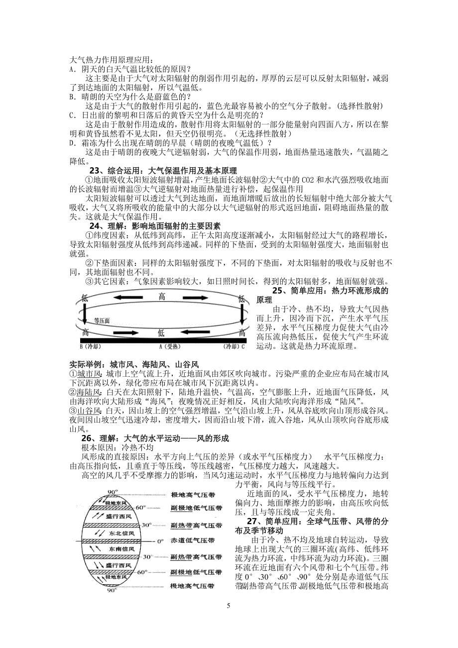 2015年湖南学考地理考纲知识点整理2015.3.doc_第5页