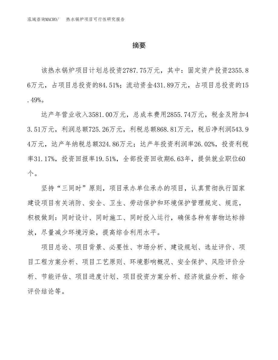 热水锅炉项目可行性研究报告word可编辑（总投资3000万元）.docx_第2页