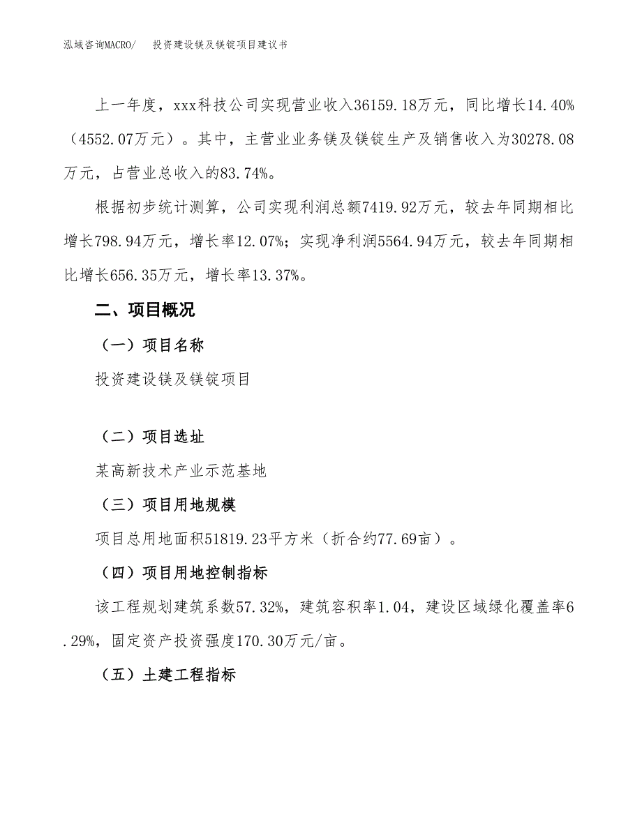 投资建设镁及镁锭项目建议书.docx_第2页