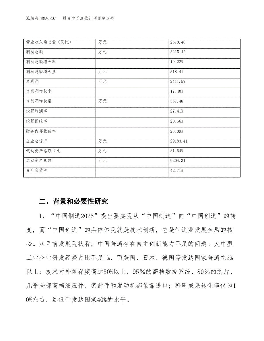 投资电子液位计项目建议书.docx_第3页