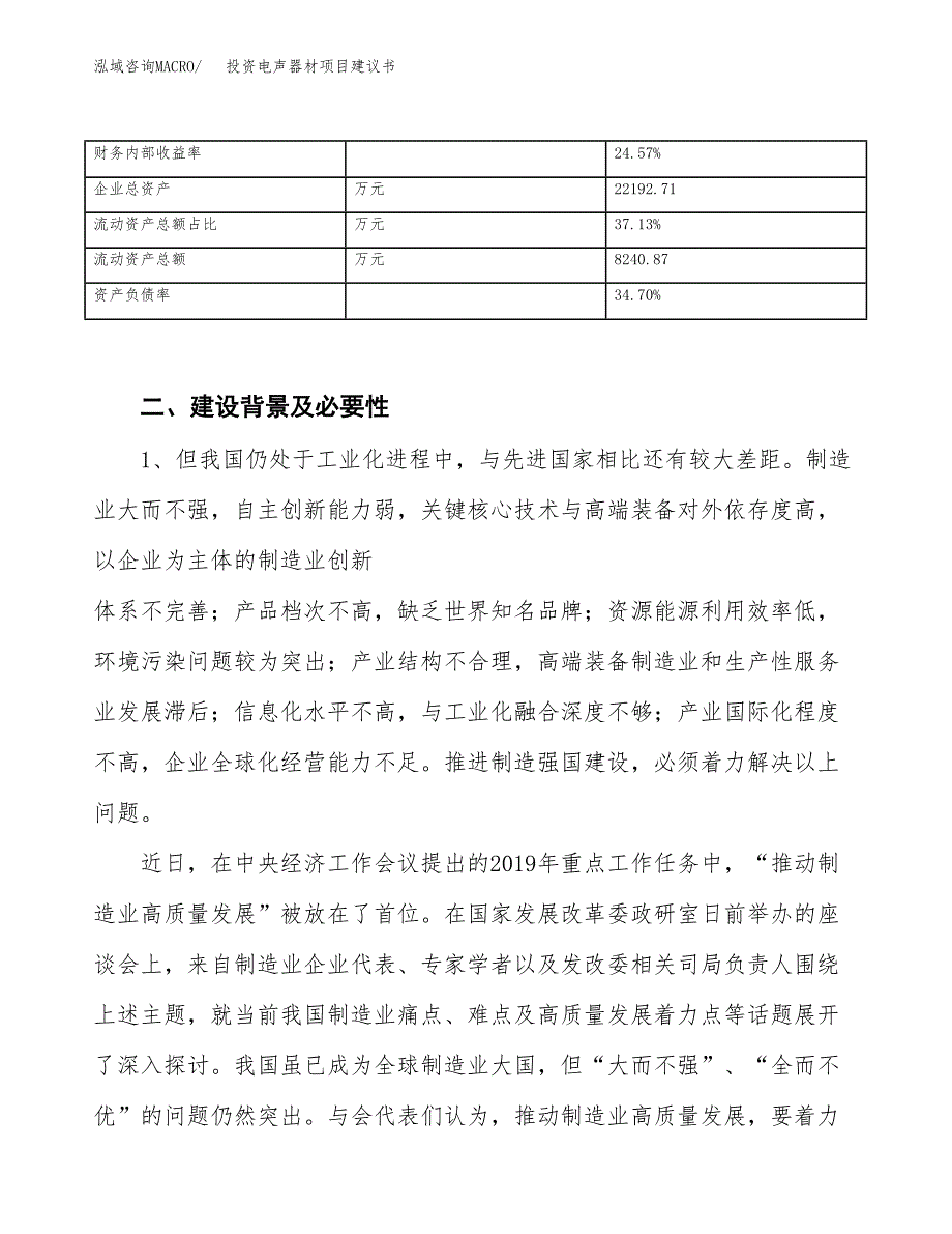 投资电声器材项目建议书.docx_第3页