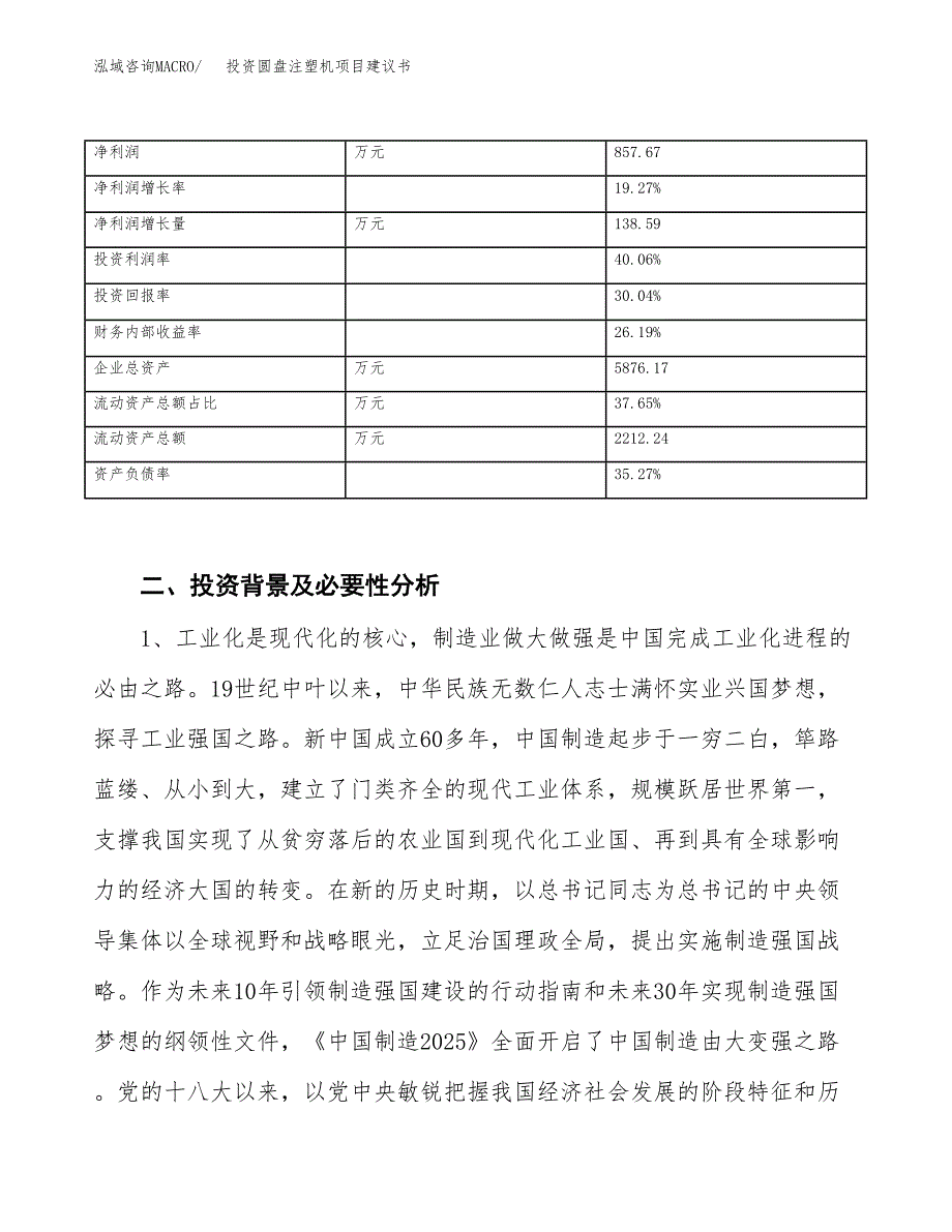 投资圆盘注塑机项目建议书.docx_第3页