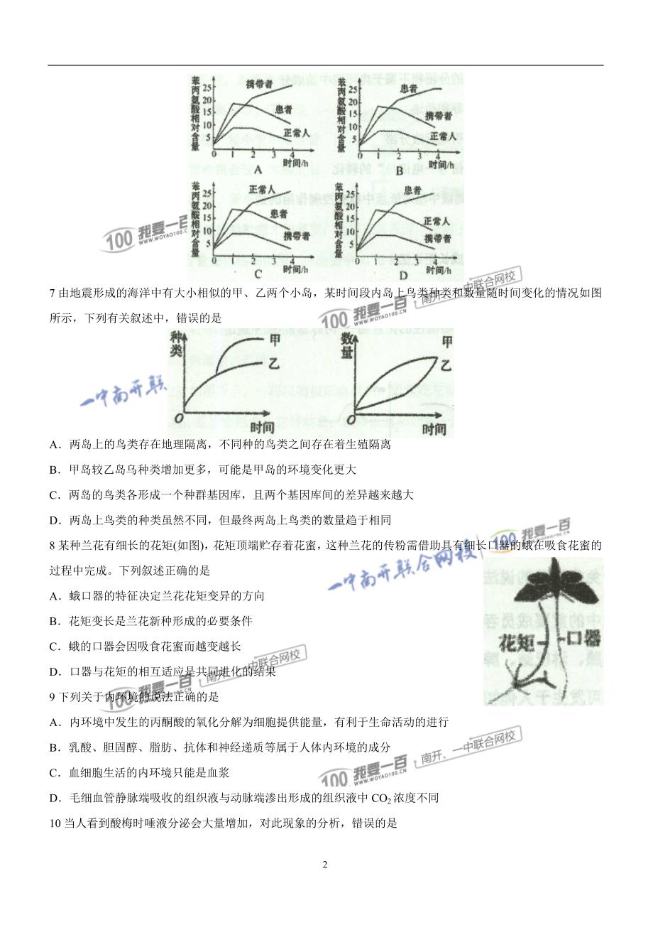 2015年重庆高2016级高二半期-生物_第2页