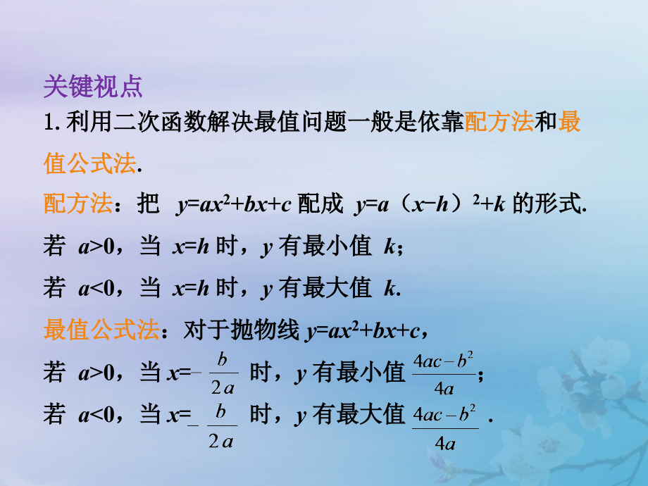 2018-2019学年九年级数学下册 第二章 二次函数 4 二次函数的应用教学课件 （新版）北师大版_第3页