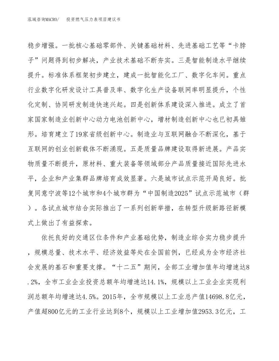 投资燃气压力表项目建议书.docx_第5页