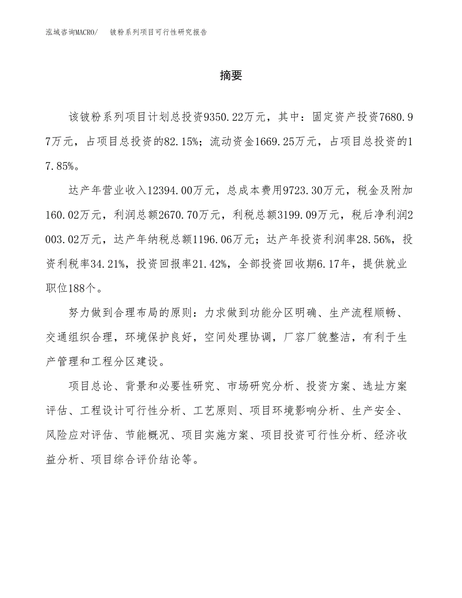 铍粉系列项目可行性研究报告word可编辑（总投资9000万元）.docx_第2页