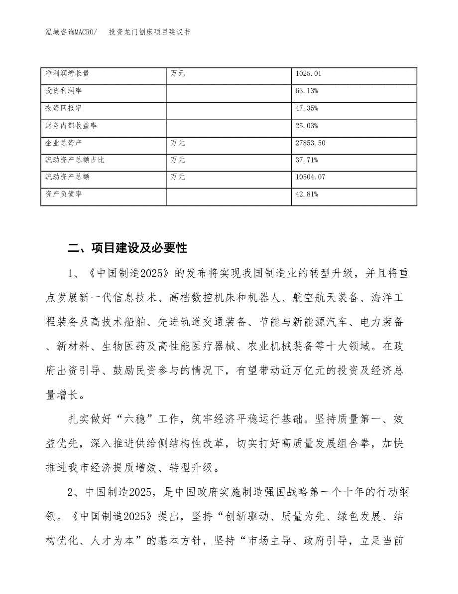 投资龙门刨床项目建议书.docx_第3页