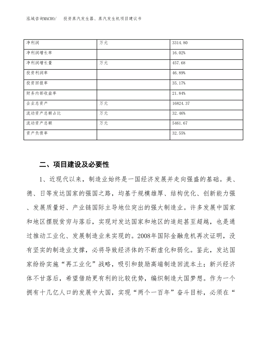 投资蒸汽发生器、蒸汽发生机项目建议书.docx_第3页