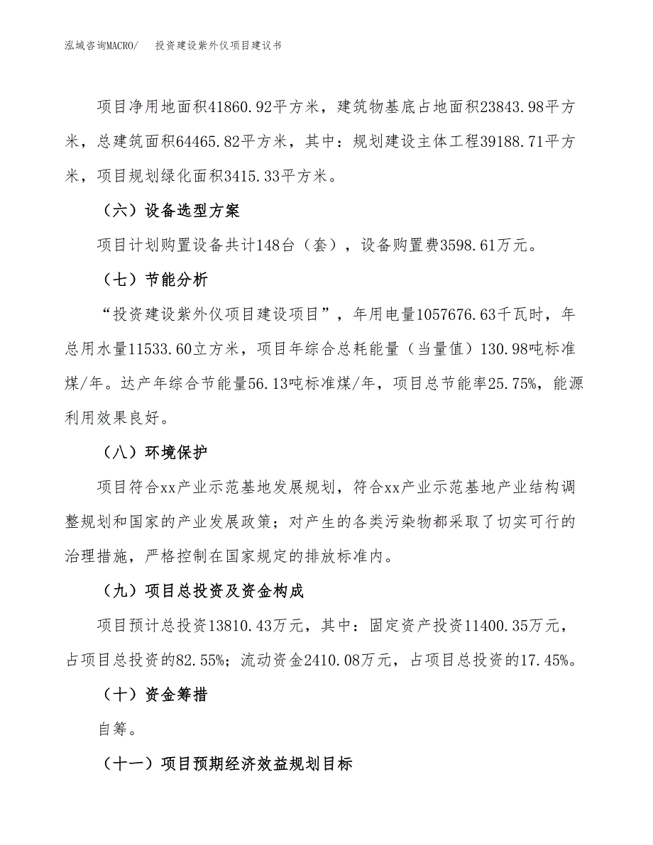 投资建设紫外仪项目建议书.docx_第3页